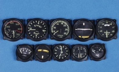 1/4 Scale German Luftwaffe WW2 Warbird Cockpit Instruments